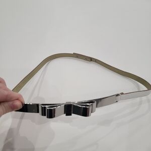BCBGMaxAzria Metallic Bow Accent Belt